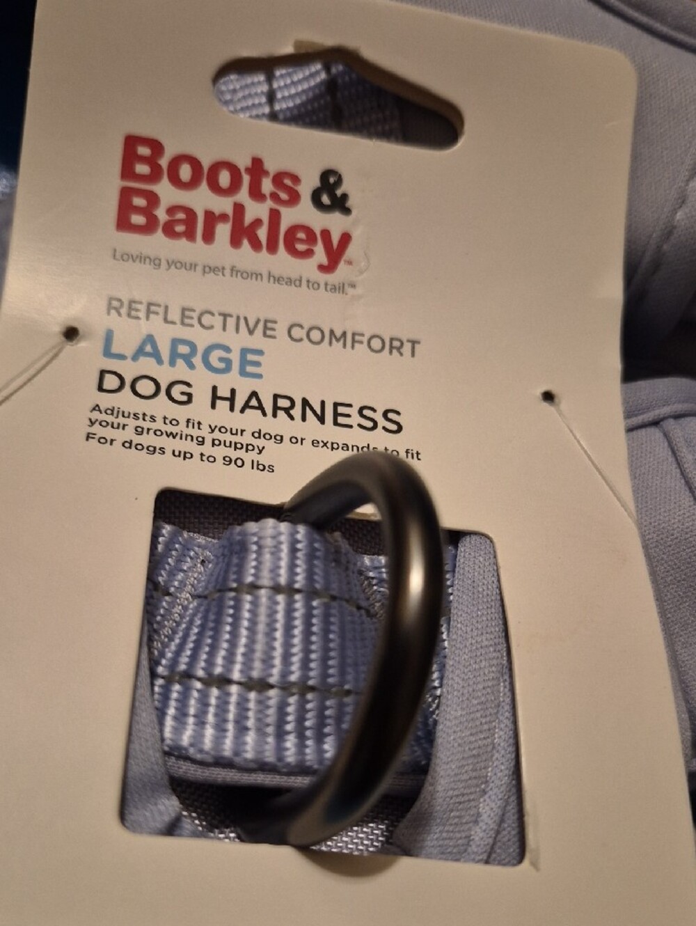 Boots & Barkley Adjustable, Reflective Dog Harness Lilac SZ L